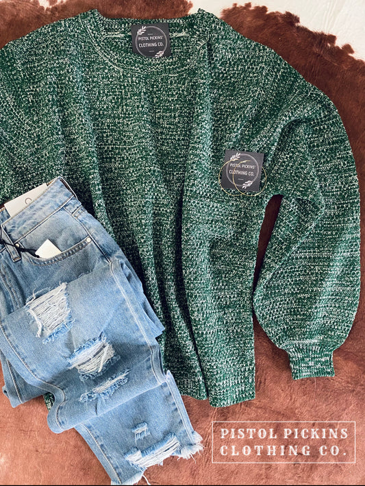 Heather Green Sweater